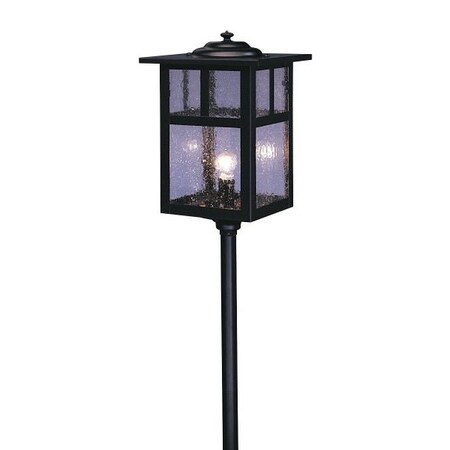 Arroyo Craftsman Low Voltage 6" Mission Stem Mount Without Overlay (Empty), Raw Copper, Cream Glass LV24-M6ECR-RC